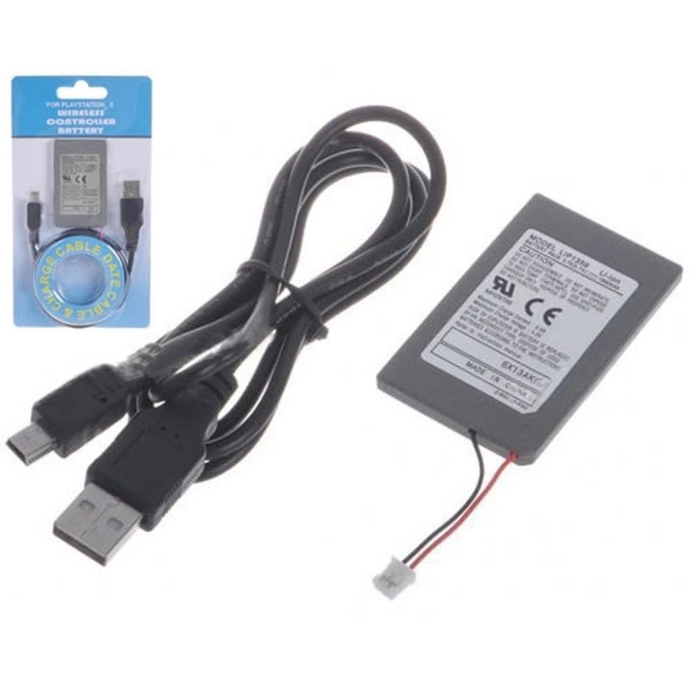 PS3 rechargeable controller battery 1800mAh with USB charging cable for PlayStation 3