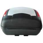 46L Universal Silver Motorcycle Top Box - XXL for 2 Helmets with Lock