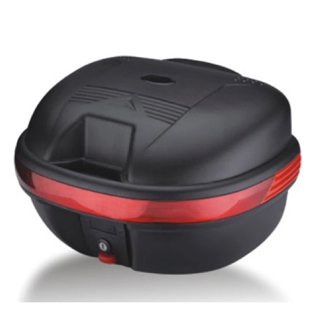 Universal 25L motorcycle top box Ym-0998c for 1 helmet, black helmet box