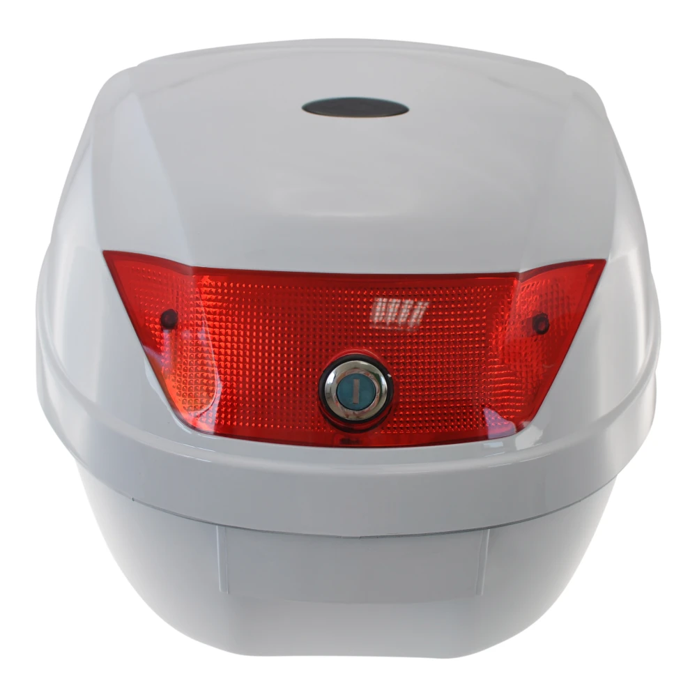 Universal 28L Motorcycle Top Box White - Helmet Case for 1 Helmet