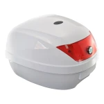 Universal 28L Motorcycle Top Box White - Helmet Case for 1 Helmet