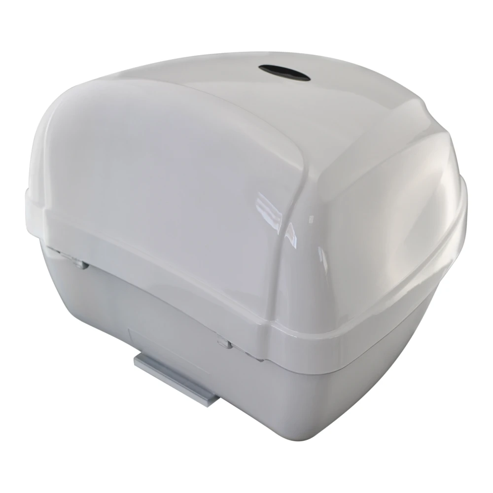 Universal 28L Motorcycle Top Box White - Helmet Case for 1 Helmet