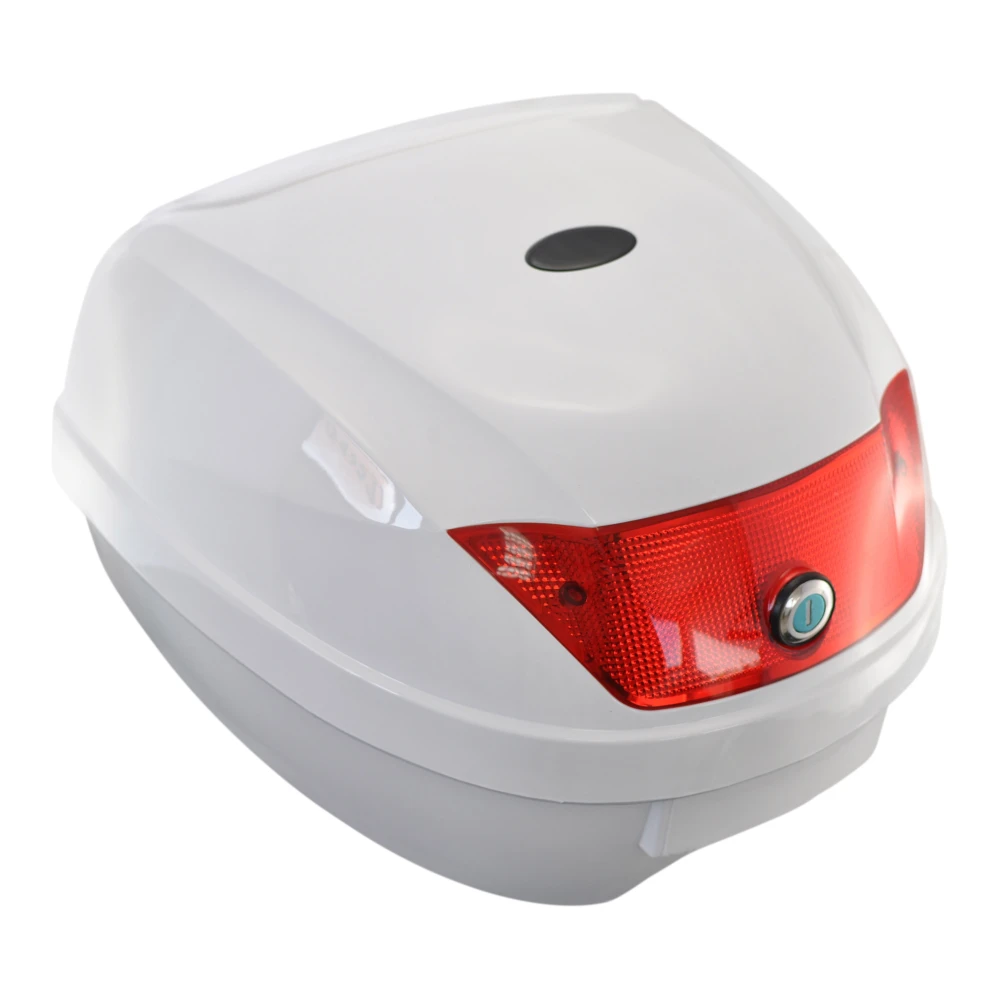 Universal 28L Motorcycle Top Box White - Helmet Case for 1 Helmet