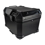 Universal 36L Motorcycle Top Box with Backrest and Square Black ABS Case