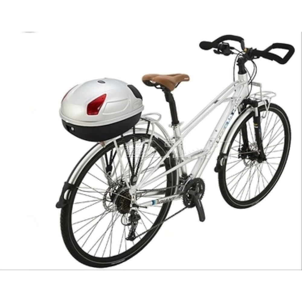 17L White Bike Helmet Top Box JZH-818 for 1 Helmet