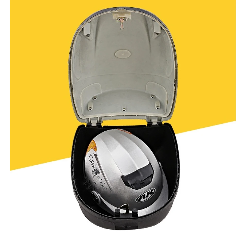 17L White Bike Helmet Top Box JZH-818 for 1 Helmet
