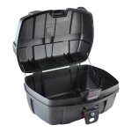 Detalle del baul portacascos impermeable YM-0885 con cerradura y llaves