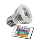 RGB LED E27 3W Bulb with Remote Control for Versatile Lighting