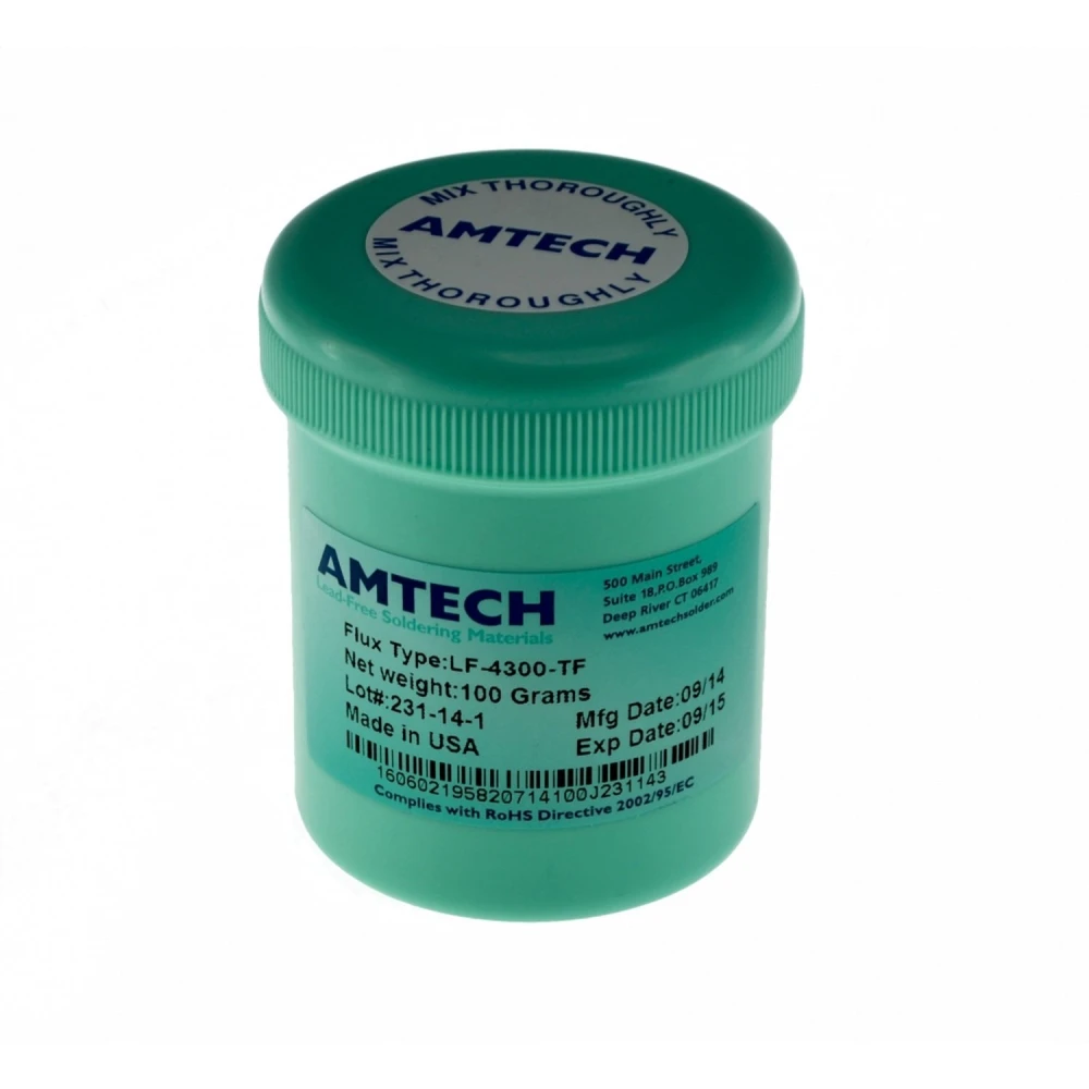Original 100cc Amtech LF-4300-TF Solder Flux tin for professional soldering