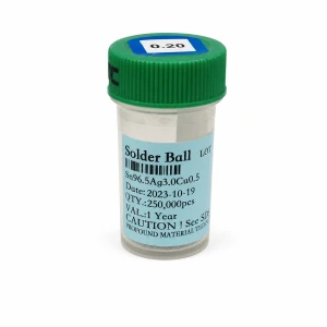 Jar of lead-free solder balls 0,20mm 250,000 units for BGA reballing