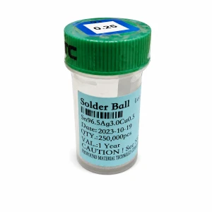 Jar of lead-free solder balls 0,25mm 250,000 units for BGA reballing
