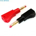 BP4450 4mm straight male banana plug with rear connector (red and black)