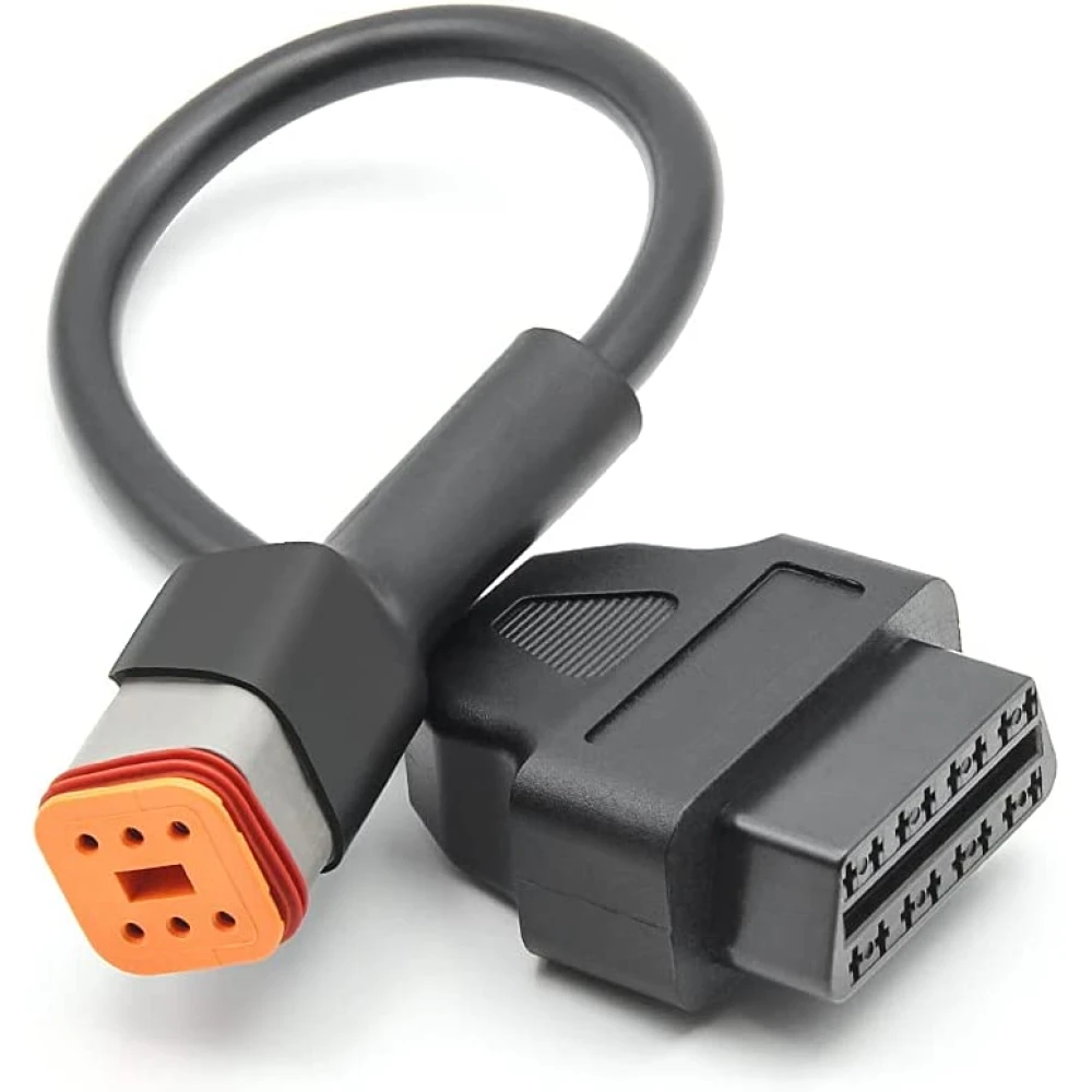 Harley Davidson OBD1 6 Pin to OBDII 16 Pin Diagnostic Adapter Cable