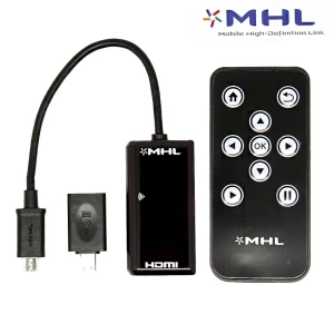 MHL to HDMI Adapter Cable with Remote for Galaxy S2, S3, S4, S5, Note 2 and HTC One