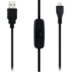 USB A to Micro USB Switch Cable for Raspberry Pi 1m Black