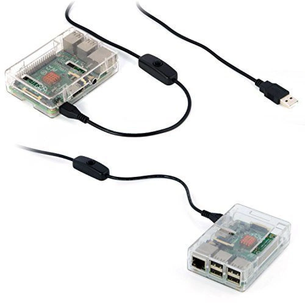 Cable USB con interruptor para carga de dispositivos micro USB