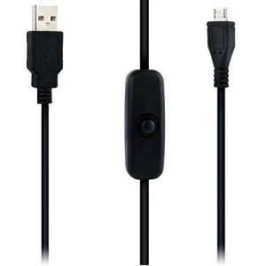 USB A to Micro USB Switch Cable for Raspberry Pi 1m Black