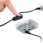 Cable de carga para Raspberry Pi con interruptor on/off negro