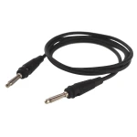 4mm male to male banana test lead 1m black 14AWG