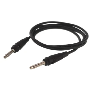 4mm male to male banana test lead 1m black 14AWG