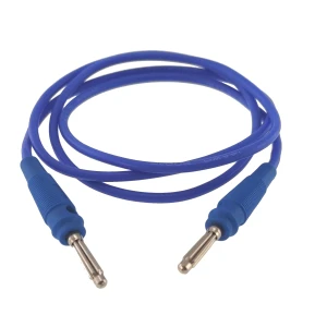 Amass 4mm Male to Male Banana Test Lead Blue 14AWG Silicone
