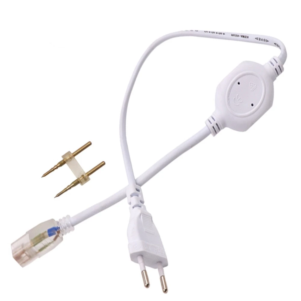220V AC LED strip power plug cable with IP65 protection