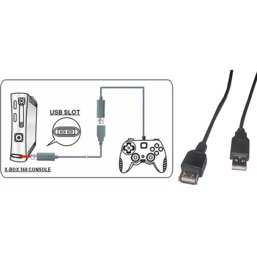 Xbox 360 controller extension cable to extend your controller connection