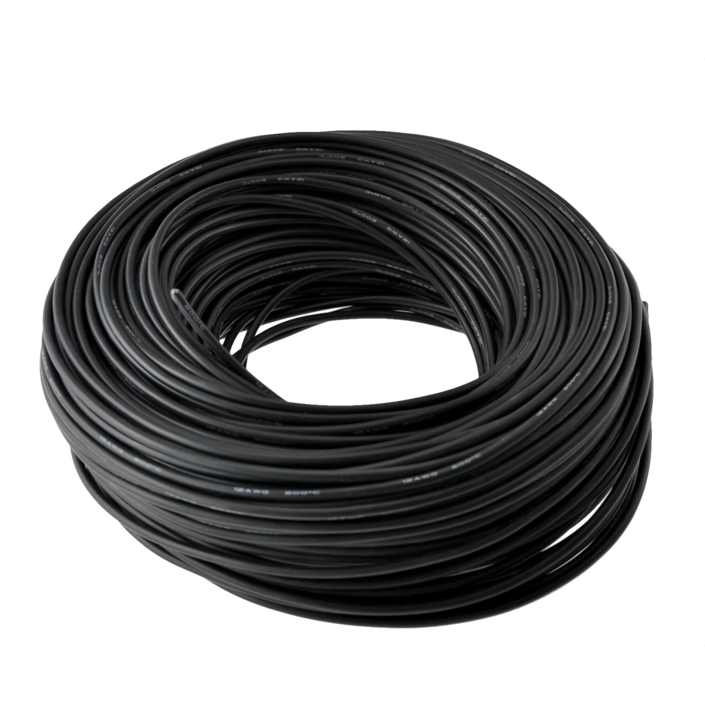Flexible 12AWG Silicone Cable, 200°C and 600V for Professional Use