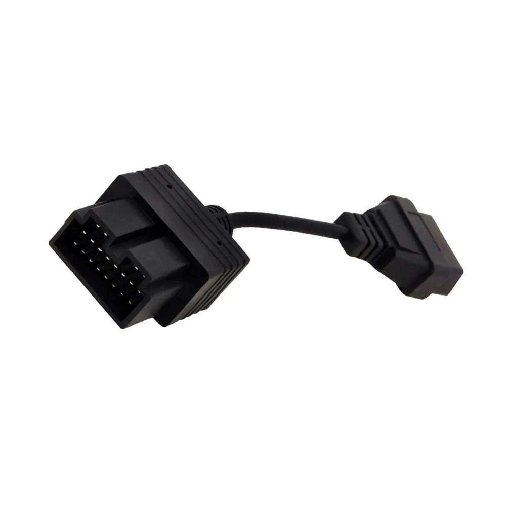 Cable diagnóstico Kia antiguo a OBD2 con conectores visibles