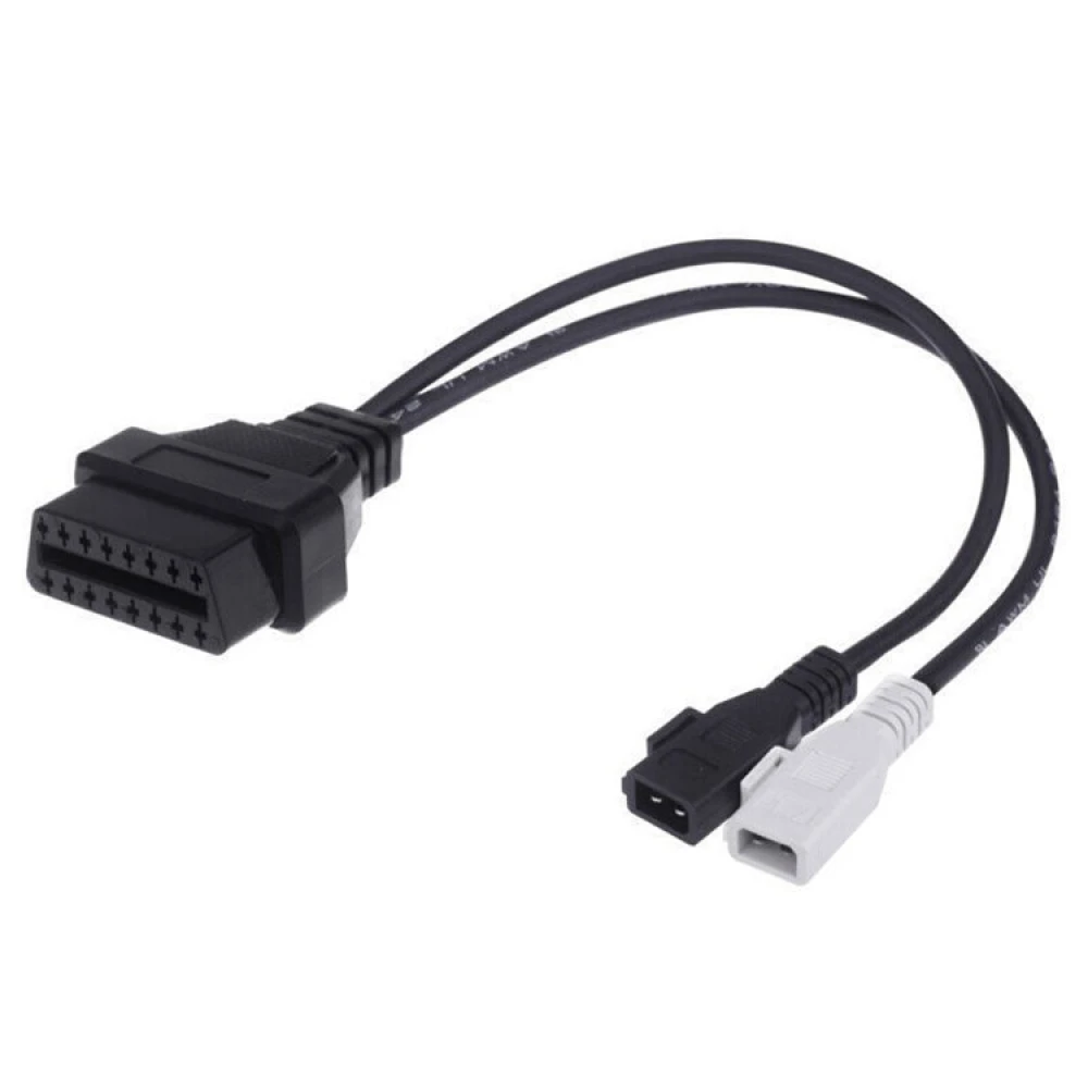 OBD2 2x2 to 16 Pin Cable Compatible with VW Audi Seat Skoda VAG Adapter