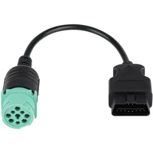 OBD2 9 Pin to 16 Pin Cable for Cummins Truck - Professional Diagnostic Adapter