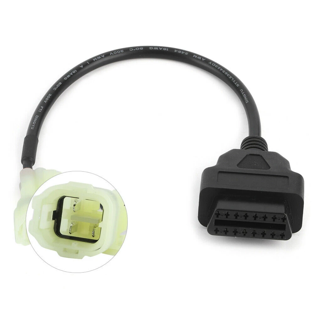 Honda Motorcycle OBD2 to 4 Pin Cable - High-Quality Diagnostic Adapter
