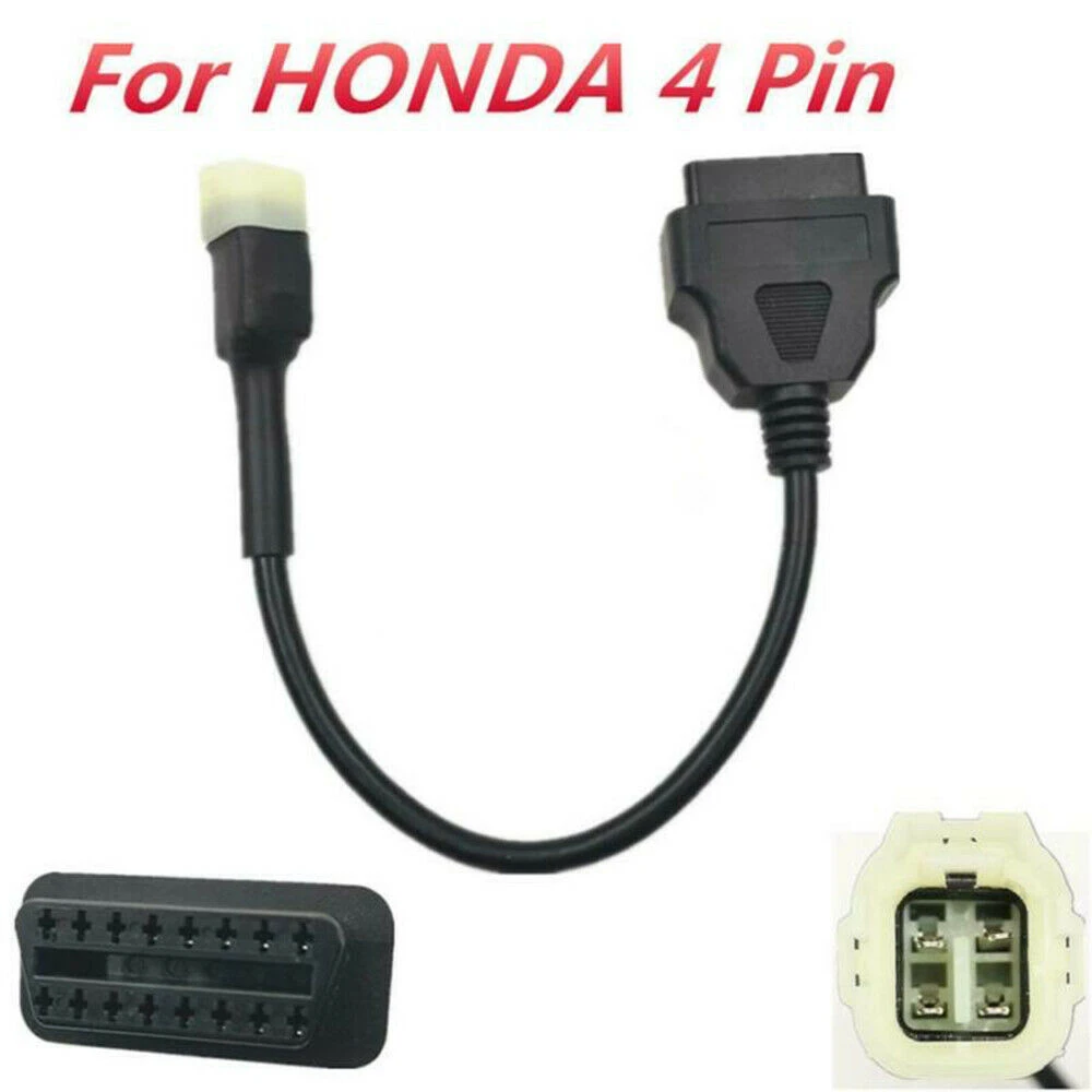 Honda Motorcycle OBD2 to 4 Pin Cable - High-Quality Diagnostic Adapter