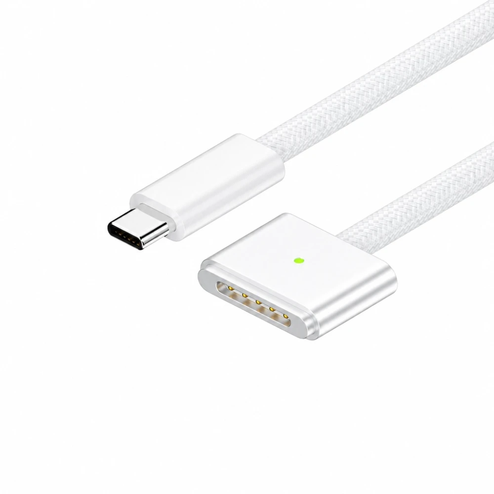 USB-C to MagSafe 3 140W Cable for MacBook Pro and Air - 2 m Braided, White