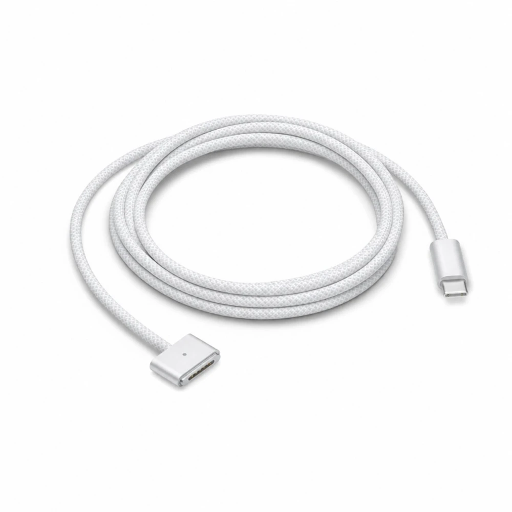 USB-C to MagSafe 3 140W Cable for MacBook Pro and Air - 2 m Braided, White