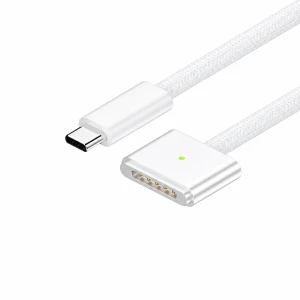 USB-C to MagSafe 3 140W Cable for MacBook Pro and Air - 2 m Braided, White