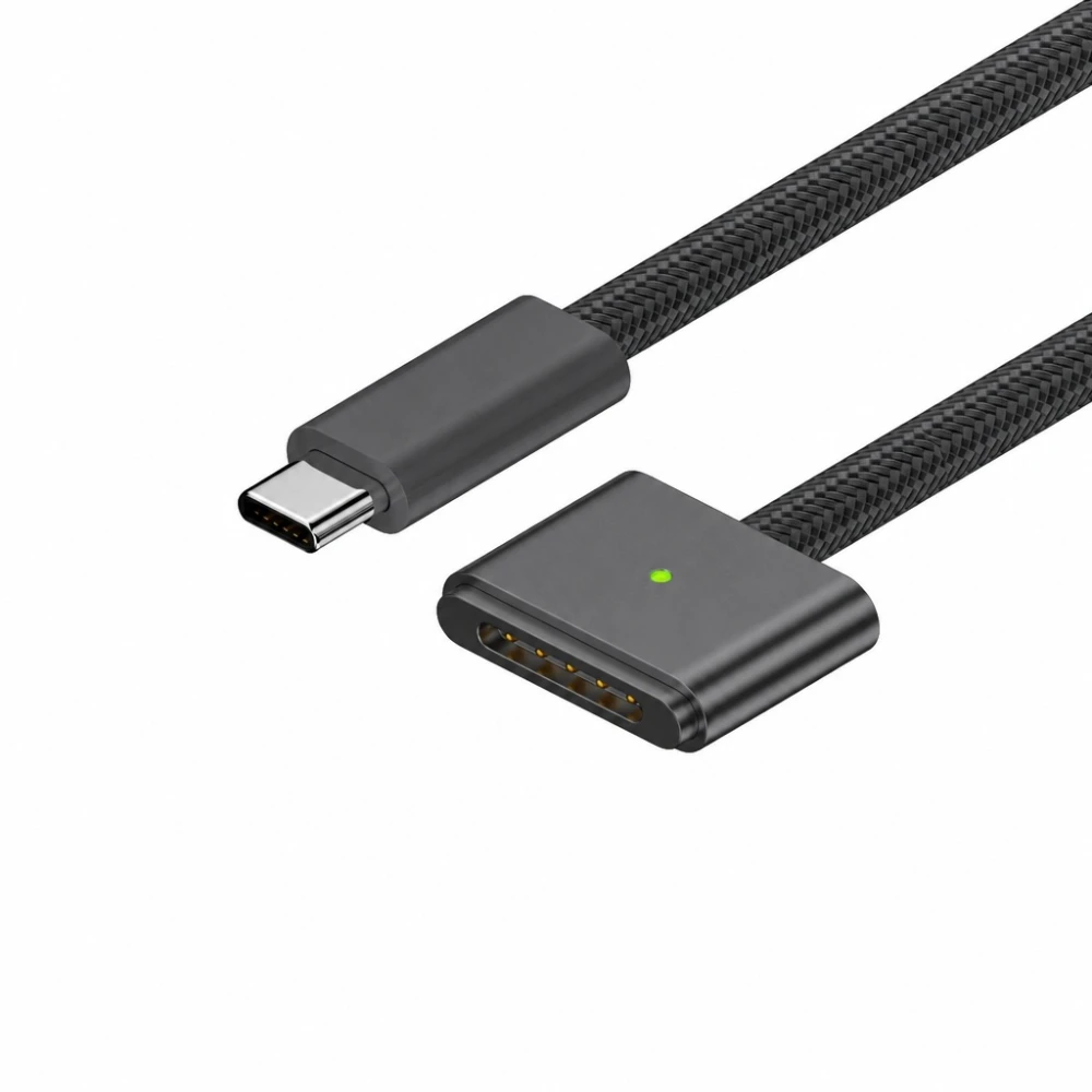 USB-C to MagSafe 3 140W Cable for MacBook Pro and Air - 2 m Braided, Space Grey