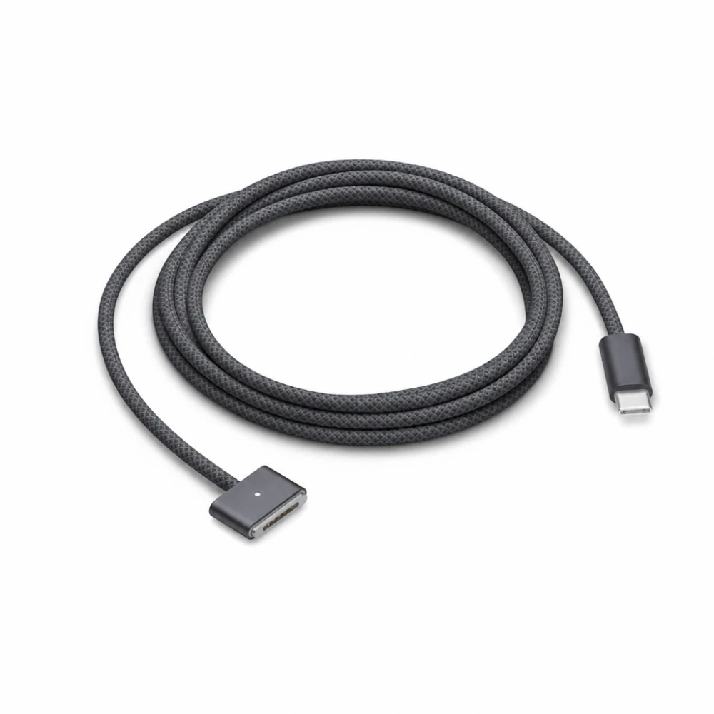 USB-C to MagSafe 3 140W Cable for MacBook Pro and Air - 2 m Braided, Space Grey