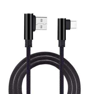 USB-C Cable for Mobile Fast Charging 1m in Durable Black Nylon