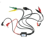Excel adjustable power supply cables with USB, crocodile clips and clips