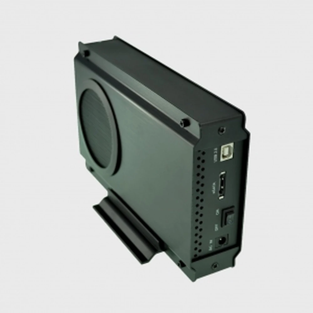USB 2.0 3.5 Hard Drive Enclosure with Fan and Included Accessories