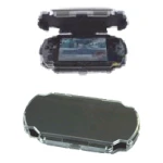 Protective plastic case for PSP with adjustable cover and built-in stand