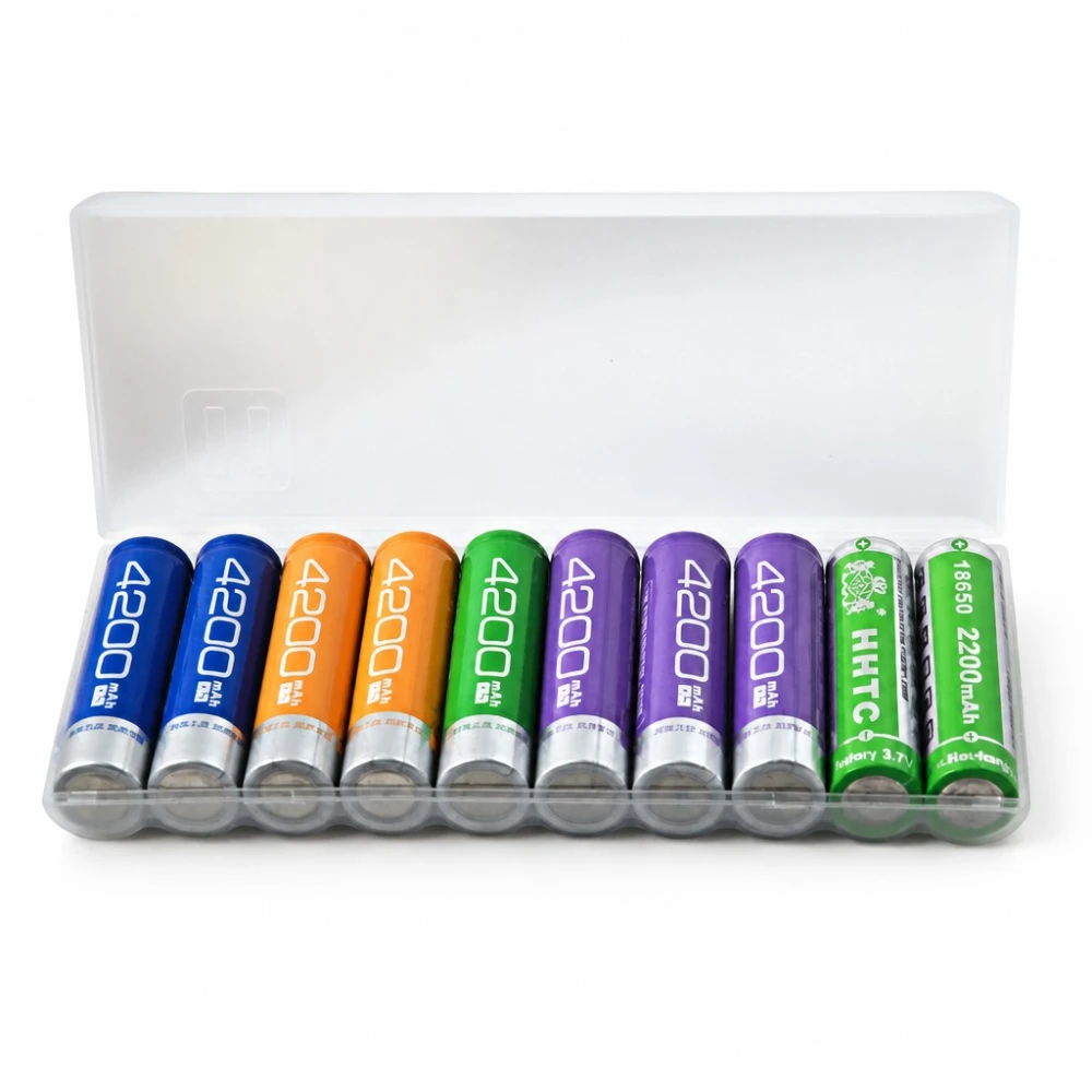 10× 18650 Battery Holder Case Transparent PP Plastic High Capacity
