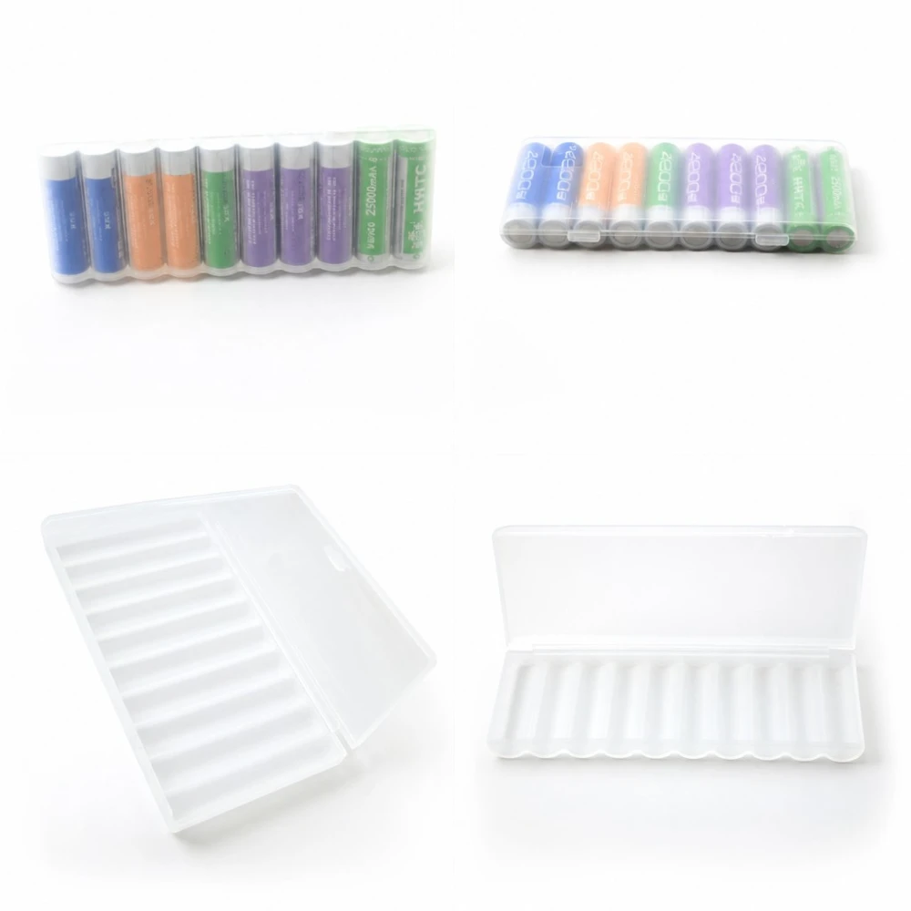 10× 18650 Battery Holder Case Transparent PP Plastic High Capacity