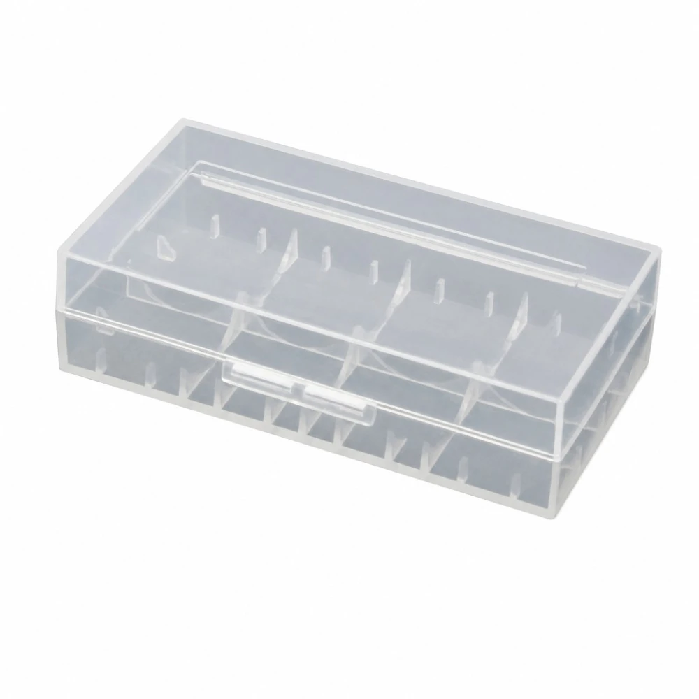 2× 20700 21700 Battery Holder Case Transparent Plastic Storage