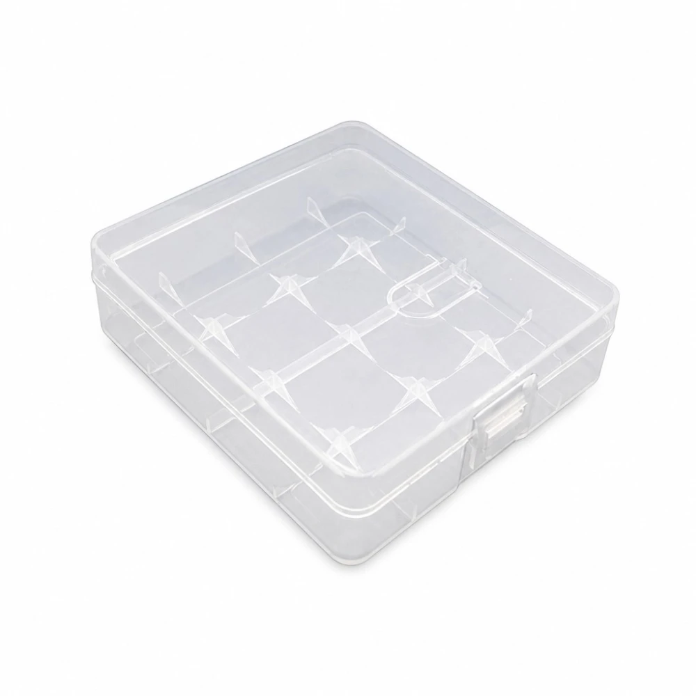 4× 18650 Battery Holder Case Transparent PP Plastic Storage Protection