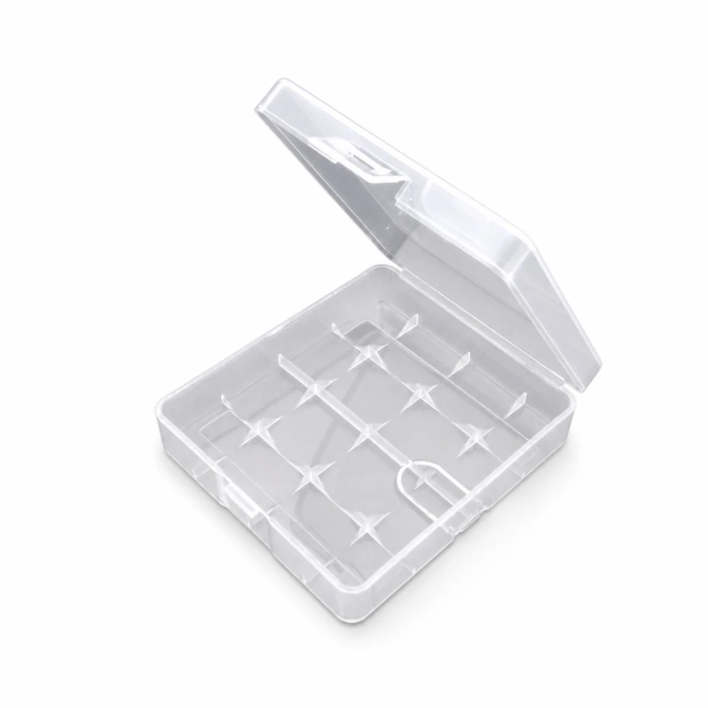 4× 18650 Battery Holder Case Transparent PP Plastic Storage Protection