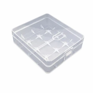 4× 18650 Battery Holder Case Transparent PP Plastic Storage Protection