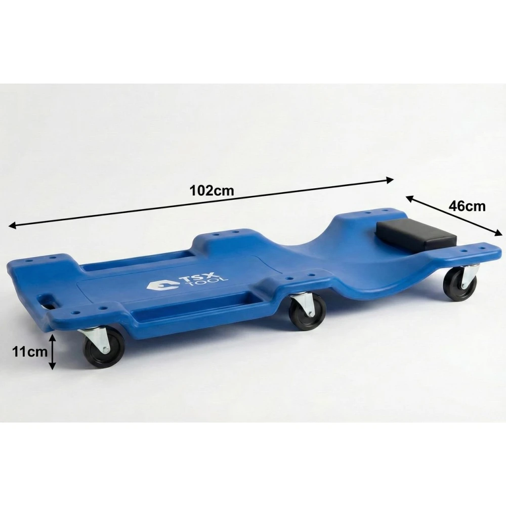Durable Plastic Mechanic’s Creeper with Wheels TSX TOOL