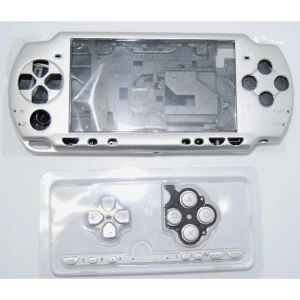 PSP 2000 Slim complete silver shell with buttons for repair